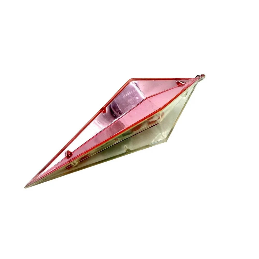 Jewelbrite Mid Century Pink Plastic Diorama Icicle‎ Ornament Candy Cane Holly